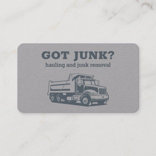 Dumpster Service Hauling Visitenkarte (Vorderseite)