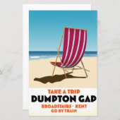 Dumpton Gap Broadstairs Kent Seebadeposter Postca (Vorne/Hinten)