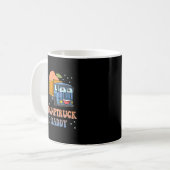 Dumptruck Daddy Retro Groovy Vater Day Constructi Kaffeetasse (Vorderseite Links)