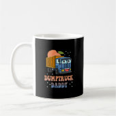 Dumptruck Daddy Retro Groovy Vater Day Constructi Kaffeetasse (Links)