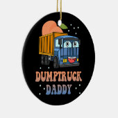 Dumptruck Daddy Retro Groovy Vater Day Constructi Keramik Ornament (Rechts)