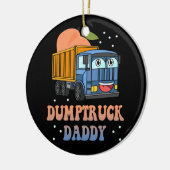 Dumptruck Daddy Retro Groovy Vater Day Constructi Keramik Ornament (Links)
