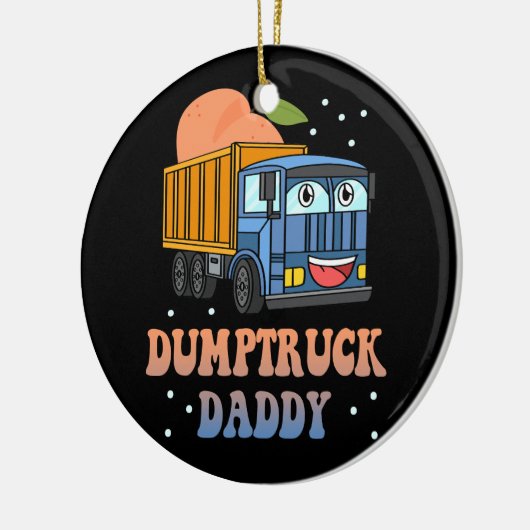 Dumptruck Daddy Retro Groovy Vater Day Constructi Keramik Ornament (Links)