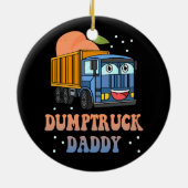 Dumptruck Daddy Retro Groovy Vater Day Constructi Keramik Ornament (Hinten)