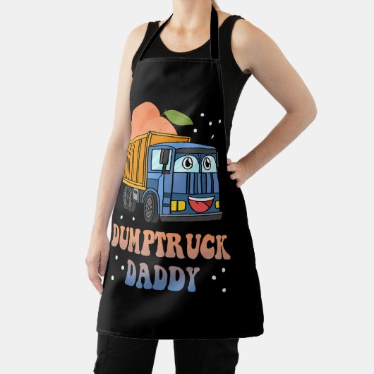 Dumptruck Daddy Retro Groovy Vater Day Constructi Schürze (InSitu)