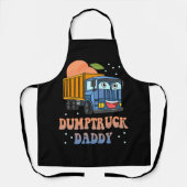 Dumptruck Daddy Retro Groovy Vater Day Constructi Schürze (Vorderseite)