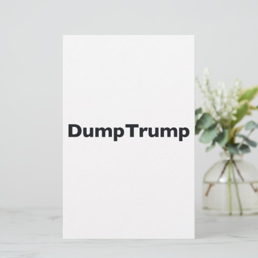 DumpTrump Briefpapier (Stehend Vorderseite)