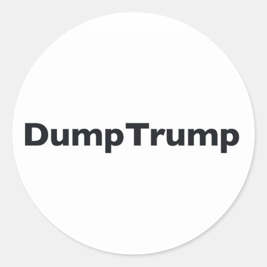 DumpTrump Runder Aufkleber (Vorderseite)
