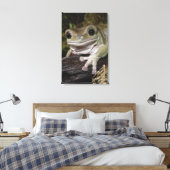 Dumpy Tree Frog. Lächelnder Frosch. Litoria caerul Leinwanddruck (Insitu (Schlafzimmer))