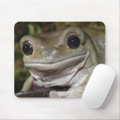 Dumpy Tree Frog. Lächelnder Frosch. Litoria caerul Mousepad (Mit Mouse)