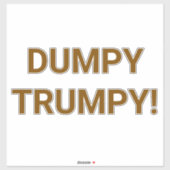DUMPY TRUMPY Hankamer Artjunkhaus Comic Splash-Art Aufkleber (Blatt)