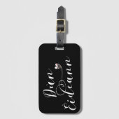 Dùn Èideann Flag Herz, Edinburgh Gepäckanhänger (Vorderseite Vertikal)