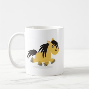 Dun-Hochland-Pony-Cartoon-Tasse Kaffeetasse