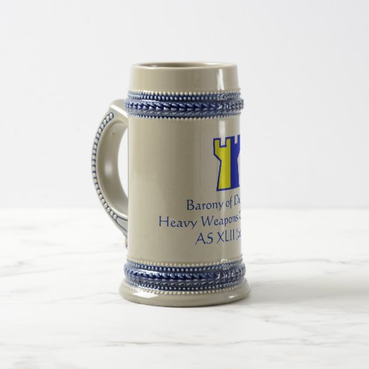 Dun oder schwere Waffen-Meister Bierglas (Vorderseite Links)