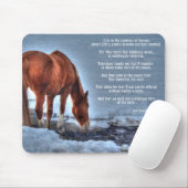 Dun Ranch Horse Drink am Pool Equine Foto Mousepad (Mit Mouse)