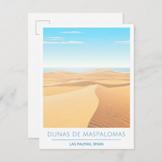 Dunas de Maspalomas Las Palmas Spanien Postkarte (Vorne/Hinten)