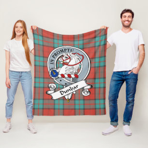 Dunbar Ancient Clan Abzeichen Tartan Kariert Fleecedecke