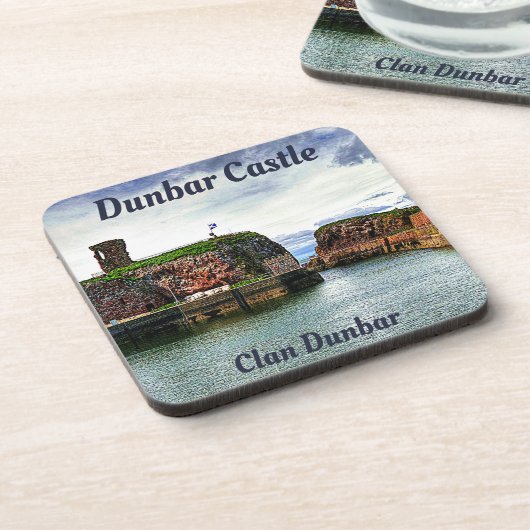 Dunbar Castle - Clan Dunbar Getränkeuntersetzer (Linke Seite)