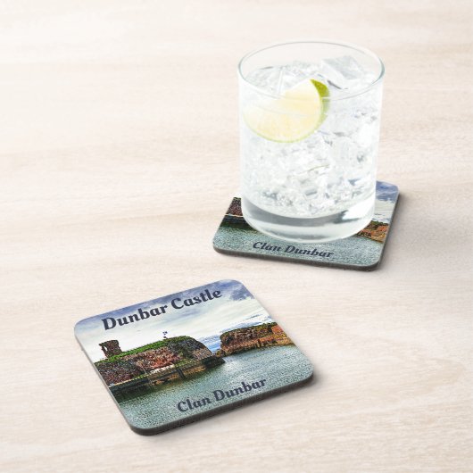 Dunbar Castle - Clan Dunbar Getränkeuntersetzer (Rechte Seite)