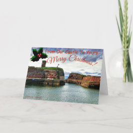 Dunbar Castle - Clan Dunbar Weihnachtskarte Feiertagskarte
