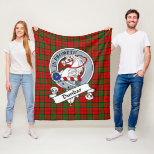 Dunbar Clan Abzeichen Tartan Kariert Fleecedecke