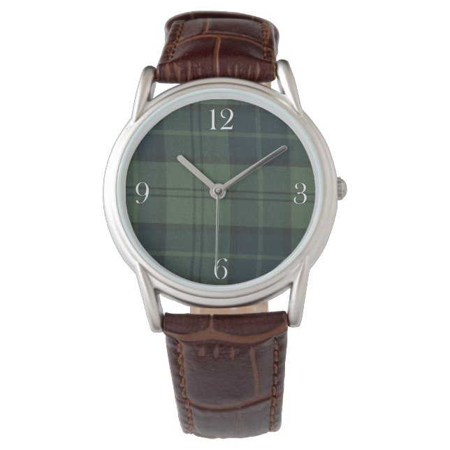 Dunbar Clan Scottish Highlands Tartan Watch Armbanduhr (Vorderseite)