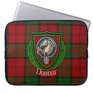 Dunbar-Schottischer-Clan-Tartan und -Wappen Laptopschutzhülle