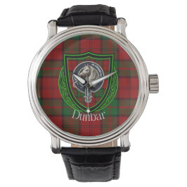 Dunbar Scottish Clan Tartan & Crest Armbanduhr