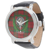 Dunbar Scottish Clan Tartan & Crest Armbanduhr (Schrägansicht)