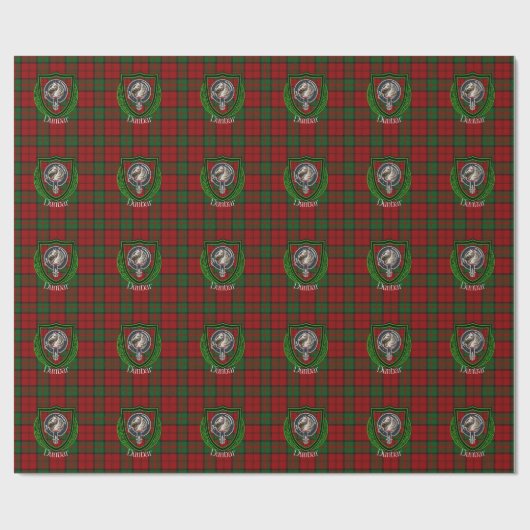 Dunbar Scottish Clan Tartan & Crest Geschenkpapier (Flach)