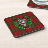 Dunbar Scottish Clan Tartan & Crest Getränkeuntersetzer (Linke Seite)