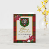 Dunbar Scottish Clan Tartan & Crest Karte (Gelbe Blume)