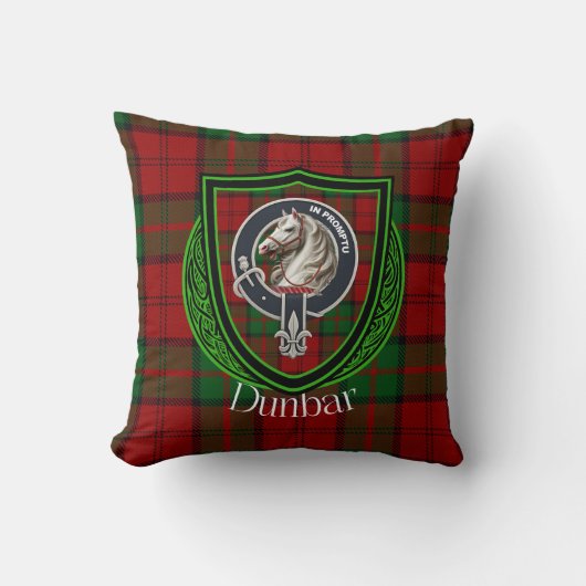 Dunbar Scottish Clan Tartan & Crest Kissen (Vorderseite)
