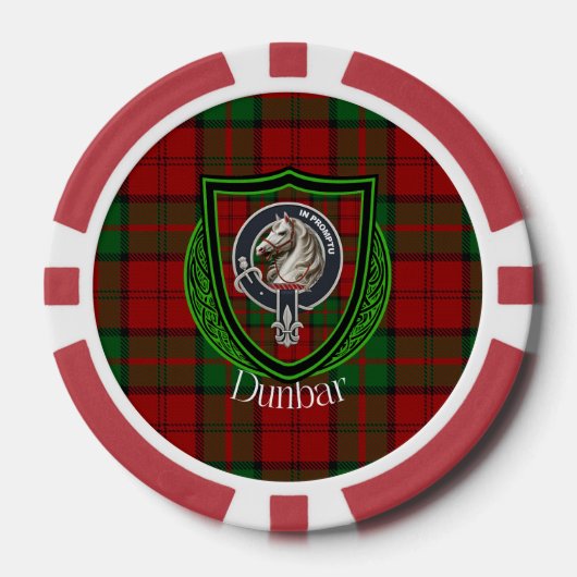 Dunbar Scottish Clan Tartan & Crest Pokerchips (Vorderseite)