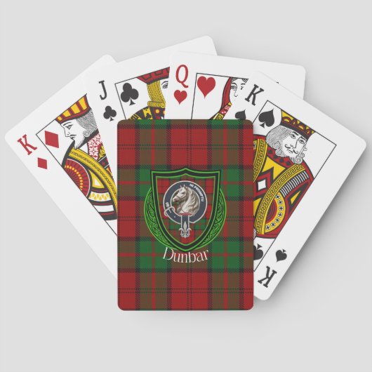 Dunbar Scottish Clan Tartan & Crest Spielkarten (Rückseite)