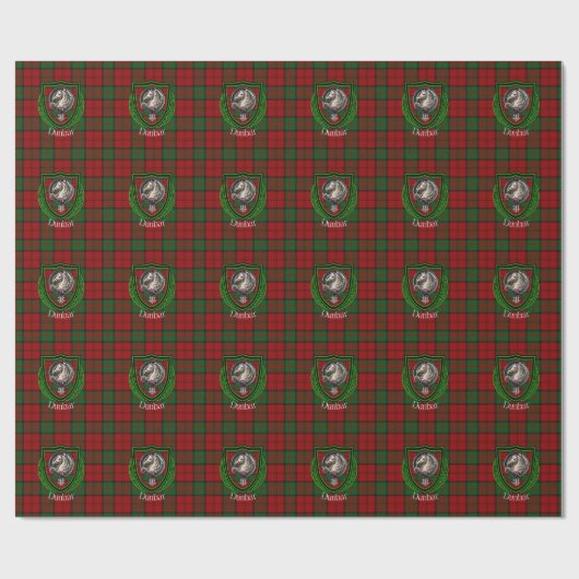 Dunbar Scottish Clan Tartan & Wappen Geschenkpapier (Flach)