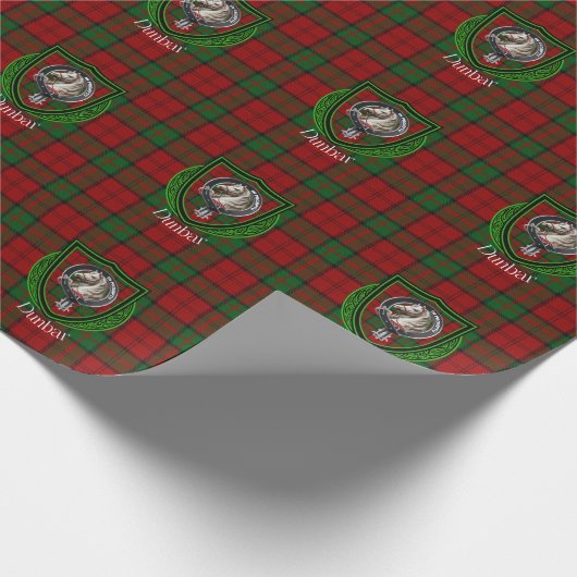 Dunbar Scottish Clan Tartan & Wappen Geschenkpapier (Ecke)