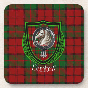 Dunbar Scottish Clan Tartan & Wappen Getränkeuntersetzer