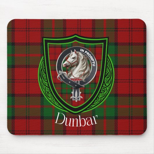 Dunbar Scottish Clan Tartan & Wappen Mousepad (Vorne)