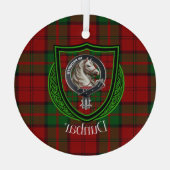 Dunbar Scottish Clan Tartan & Wappen Ornament Aus Glas (Rückseite)