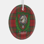 Dunbar Scottish Clan Tartan & Wappen Ornament Aus Glas (Vorderseite Rechts)