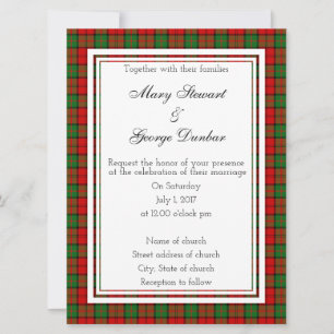 Dunbar Scottish Wedding Einladung