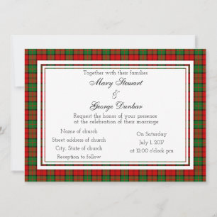 Dunbar Scottish Wedding Einladung