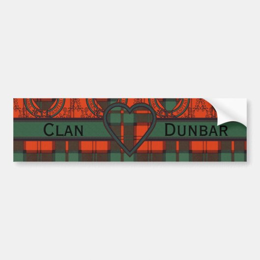 Dunbar ScottishTartan Autoaufkleber (Vorne)