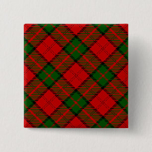 Dunbar-Tartan Rot Grün Karo Button