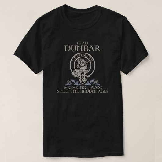 Dunbar von Pitgaveny Clan Wappen Schottischer Nach T-Shirt (Design vorne)