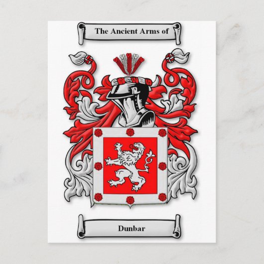 Dunbar-Wappen Postkarte (Vorderseite)