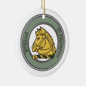 Dunbar Wappen-Verzierung Keramik Ornament (Rechts)