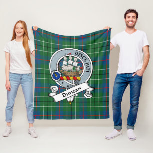 Duncan Ancient Clan Abzeichen Tartan Kariert Fleecedecke