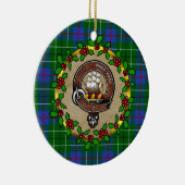 Duncan Clan Abzeichen & Tartan Personalisierte Wei Keramik Ornament (Rechts)